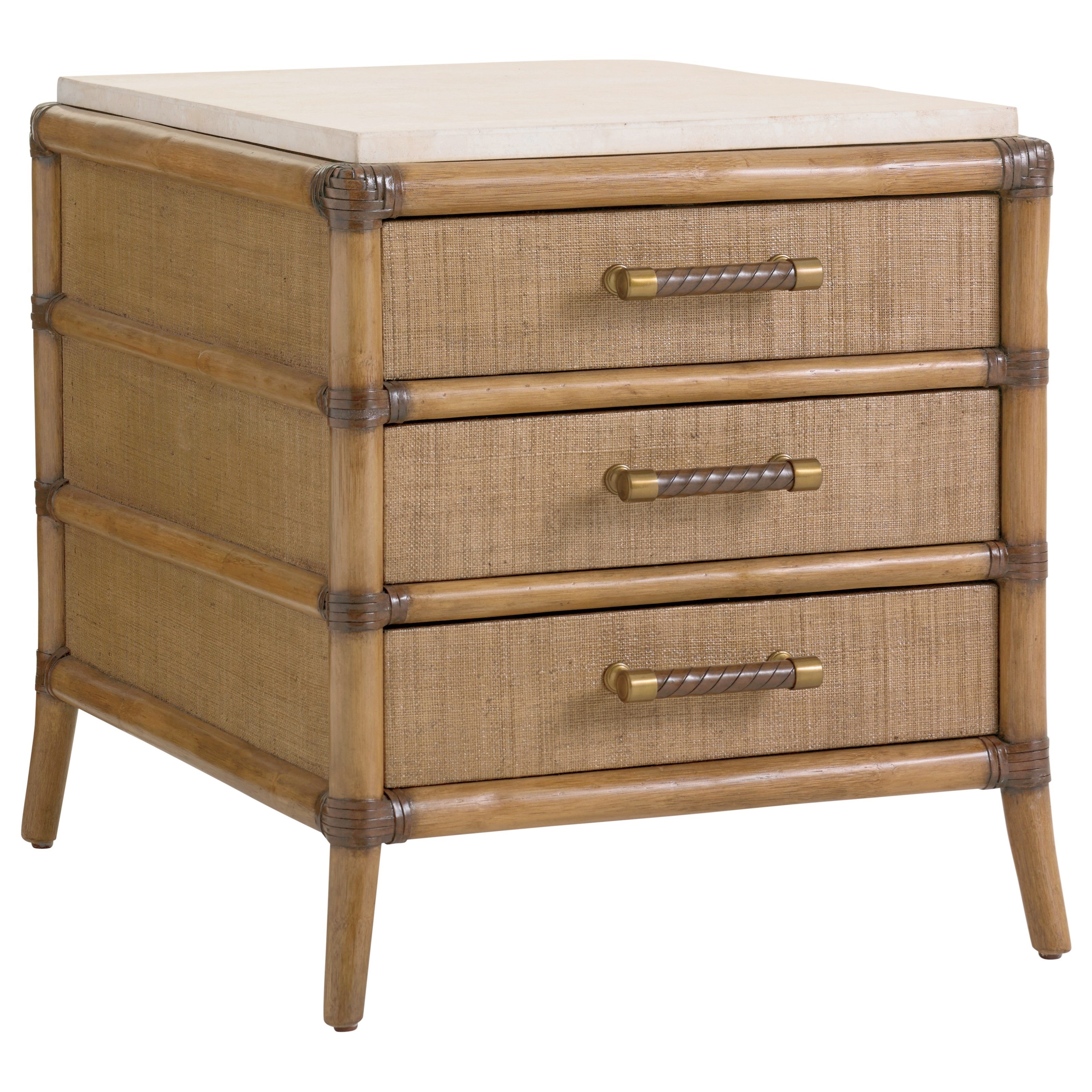 Tommy Bahama Home Twin Palms 558951 Veracruz Three Drawer End Table
